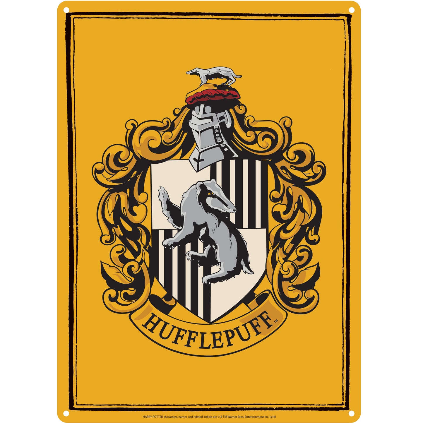 Plaque décorative en métal Harry Potter - A5 Poufsouffle