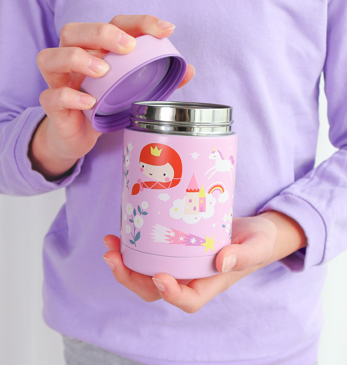 Pot alimentaire isotherme en inox - Princesses
