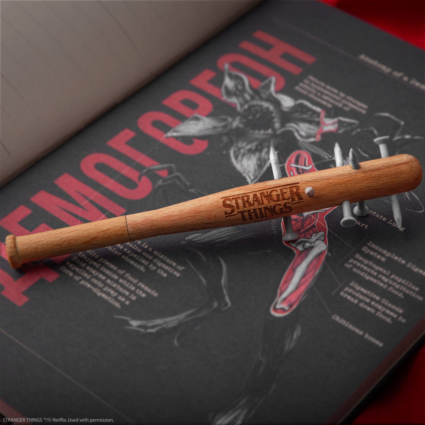 *Studded Baseball Bat Pen & Stranger Things Pin