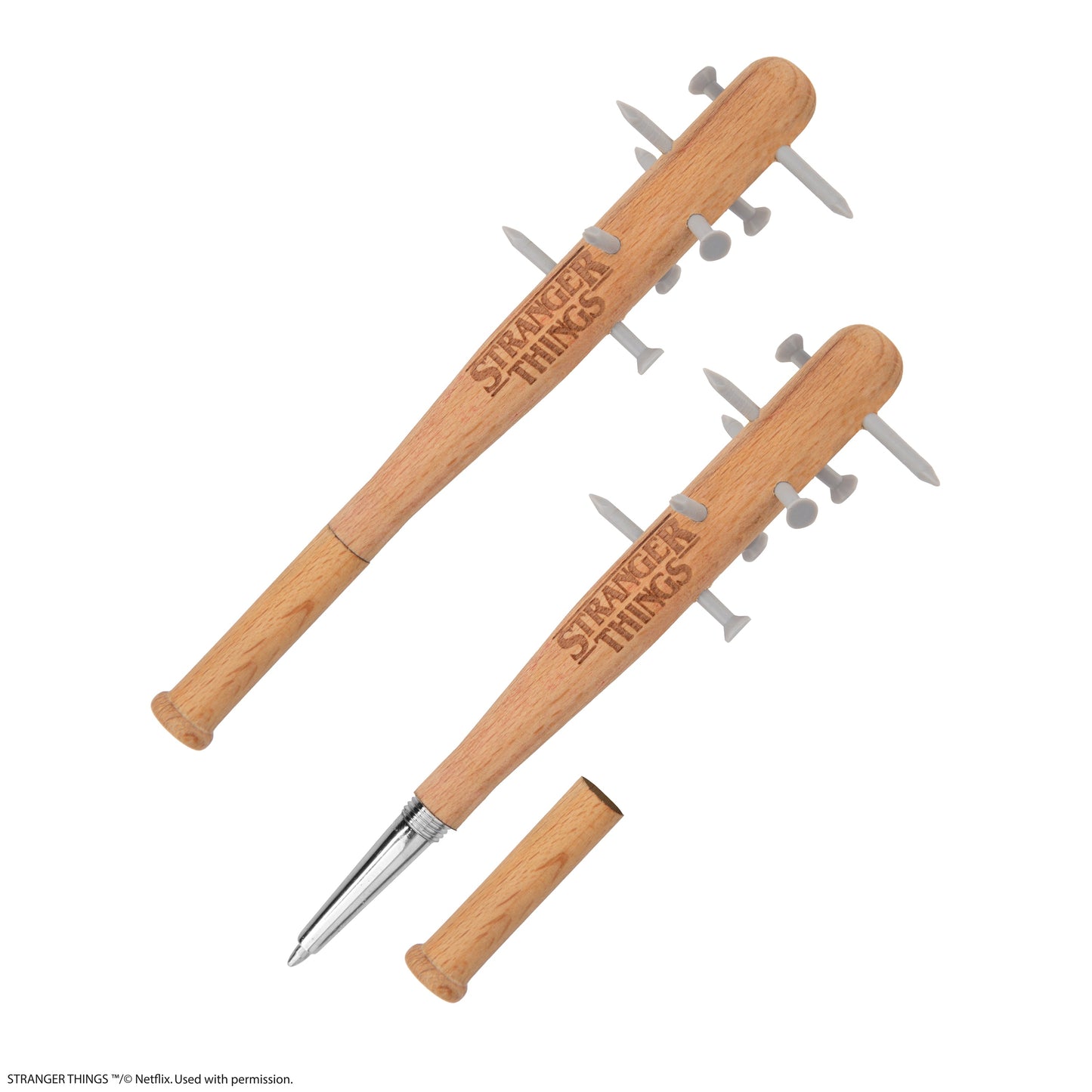 *Studded Baseball Bat Pen & Stranger Things Pin
