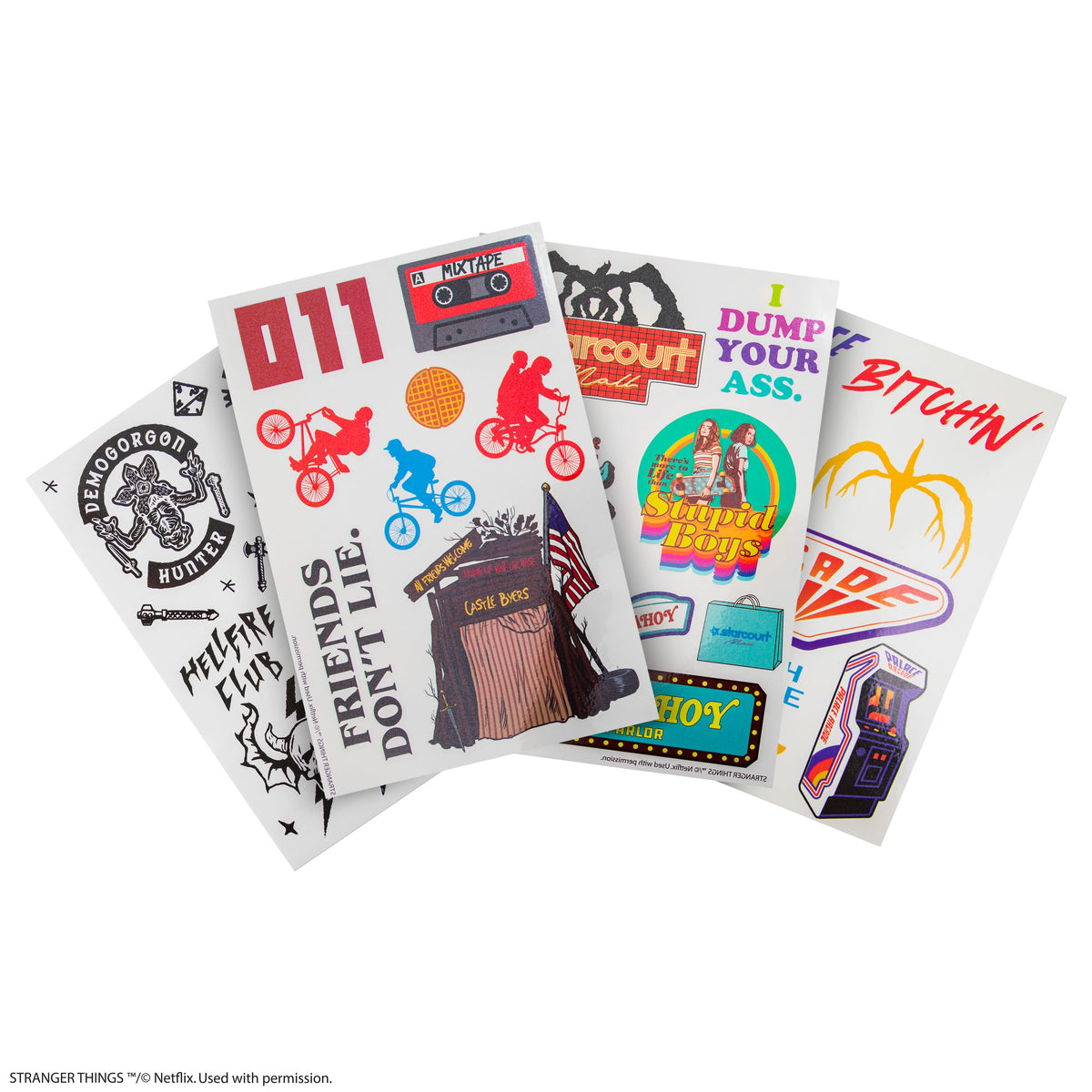 Stranger Things Temporary Tattoos (43 tattoos)