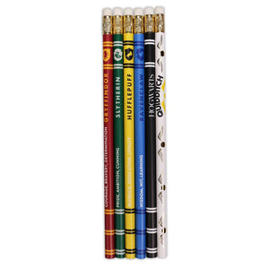 Set of 6 Harry Potter Grey Pencils - Houses 