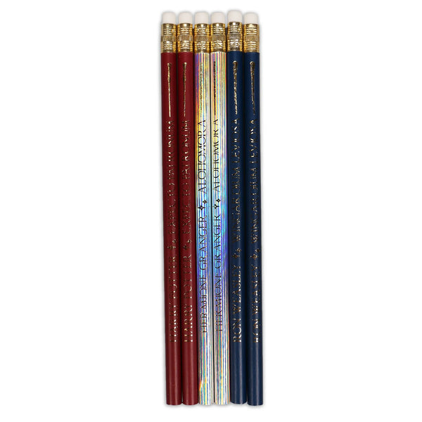 Set of 6 Harry Potter Grey Pencils - Spells 