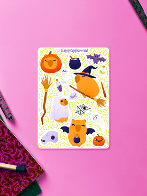 Happy Capybarween! | Sticker Sheet