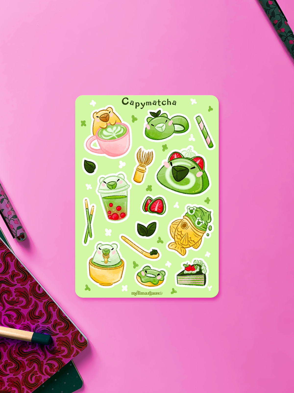 Capymatcha | Stickersheet