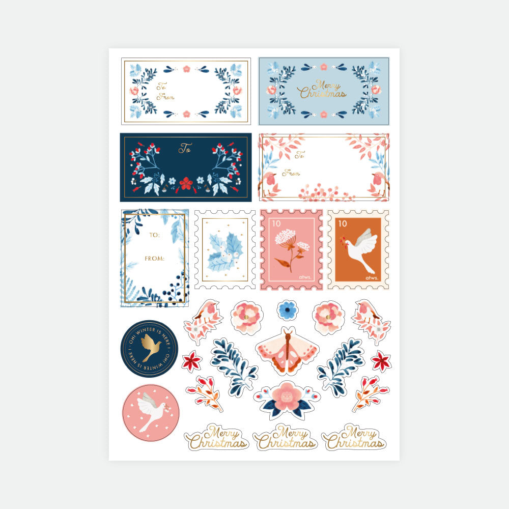 White Winter - Stickers Set of 3 Sheets