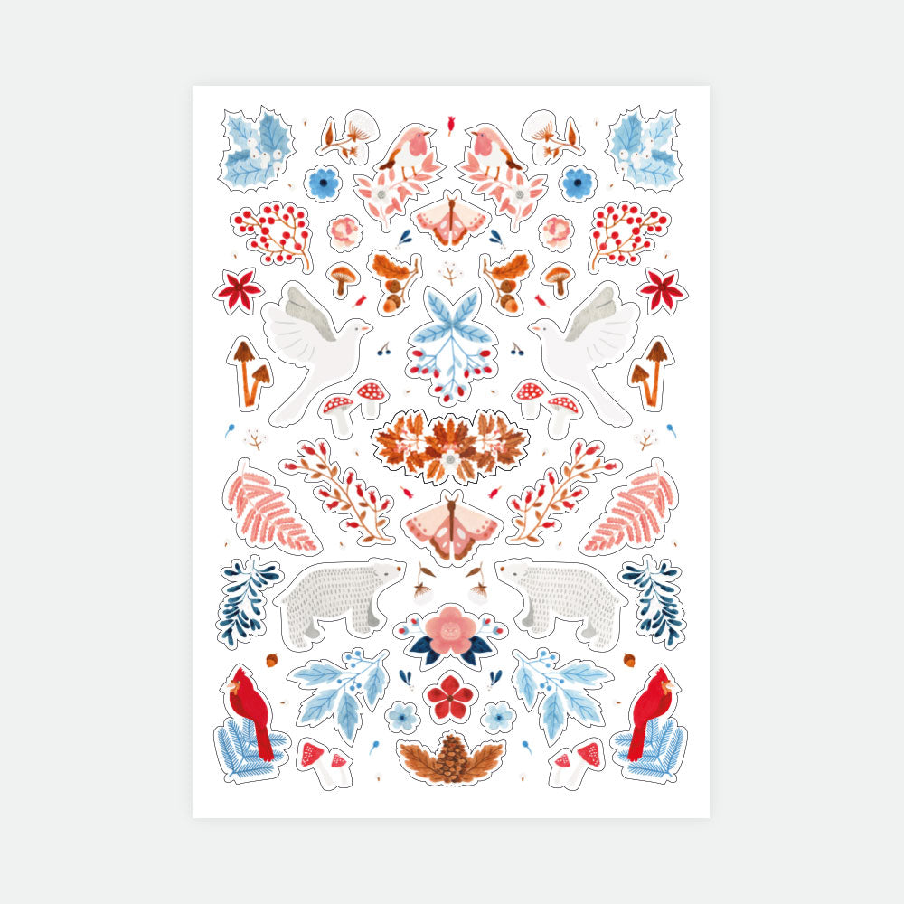 White Winter - Set of 3 sticker sheets