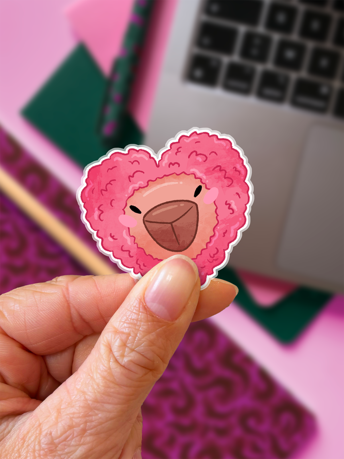 Carlos das Capybara, Herzhut | Sticker
