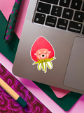 Pam der Rote Panda, Erdbeerhut | Sticker