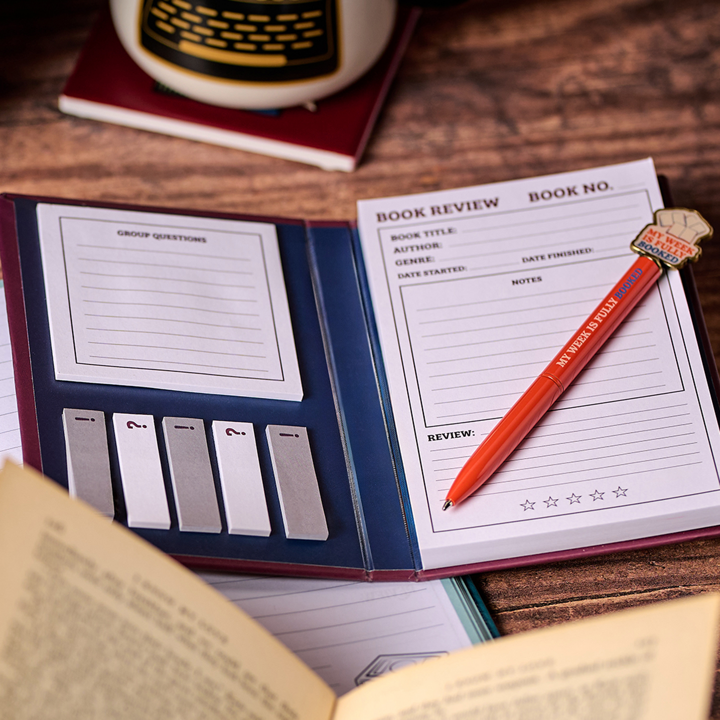 A6 My Book Review Notes Set w CDU - Book Club