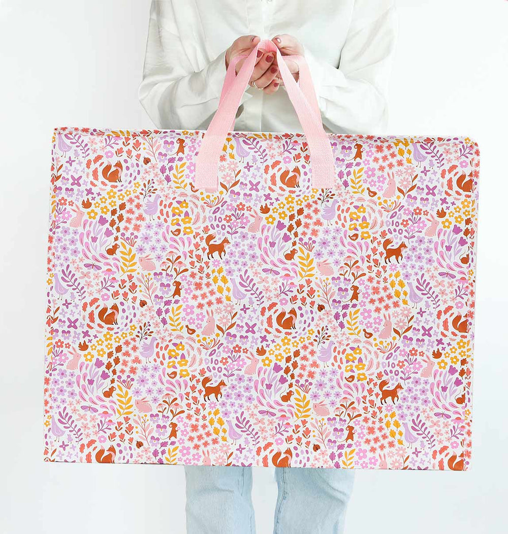 Grand sac de rangement XL - Jardin fleuri