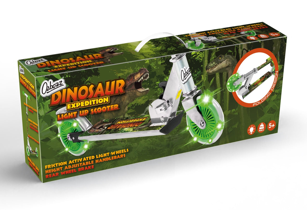 Dinosaur Expedition Scooter with Light-Up Wheels