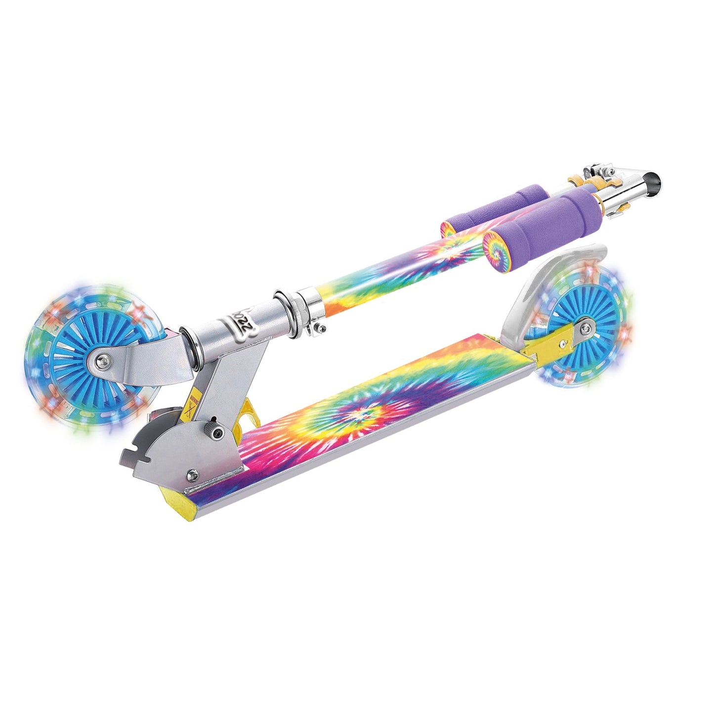 TIE-DYE SCOOTER WITH FLASHING WHEELS