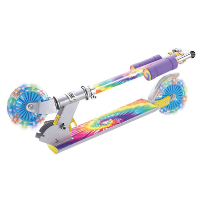 TIE-DYE SCOOTER WITH FLASHING WHEELS