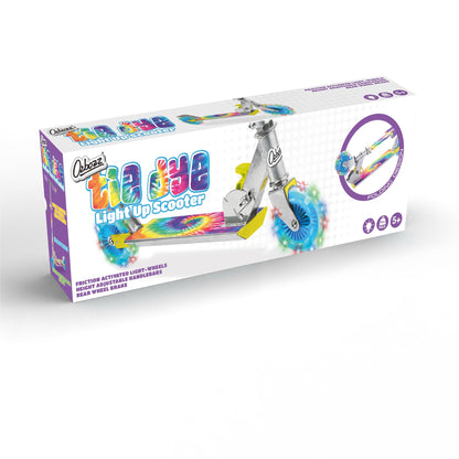 TIE-DYE SCOOTER WITH FLASHING WHEELS