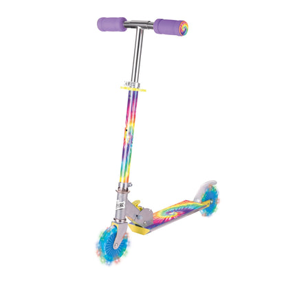 TIE-DYE SCOOTER WITH FLASHING WHEELS