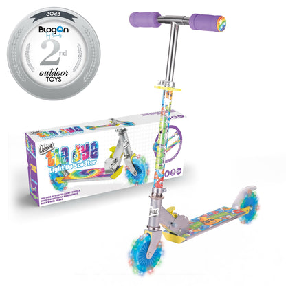 TIE-DYE SCOOTER WITH FLASHING WHEELS
