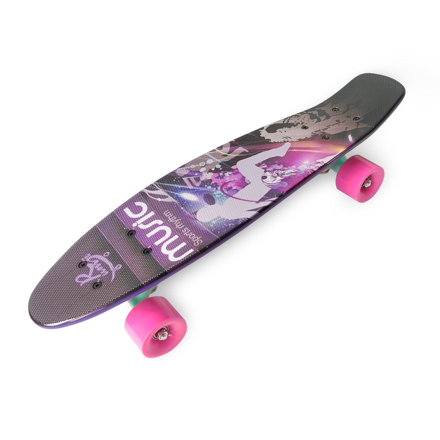 SKATEBOARD EN PLASTIQUE 22 POUCES GRAPHIQUE MIROIR
