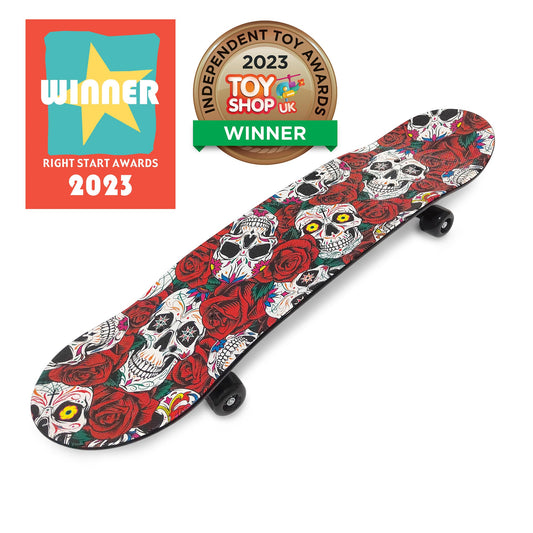 31-INCH PLASTIC SKATEBOARD WITH MIRROR GRAPHIC