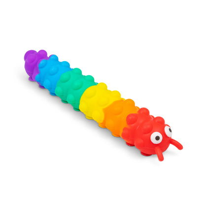 PUSH & SUCTION RAINBOW CATERPILLAR WITH LIGHTS