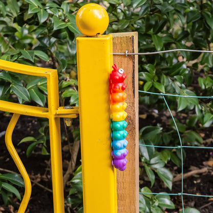 PUSH & SUCTION RAINBOW CATERPILLAR WITH LIGHTS