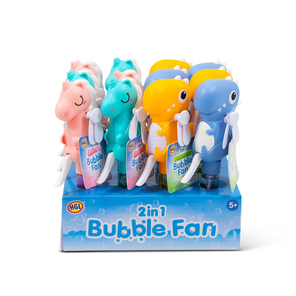 DINOSAUR AND UNICORN BUBBLE FAN
