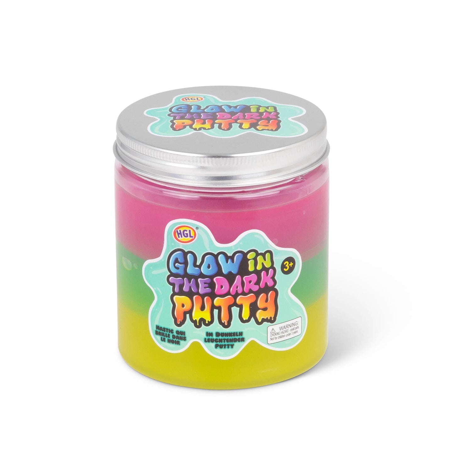 Jar of glow-in-the-dark putty