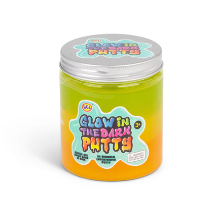 Jar of glow-in-the-dark putty