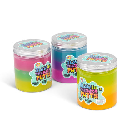 Jar of glow-in-the-dark putty