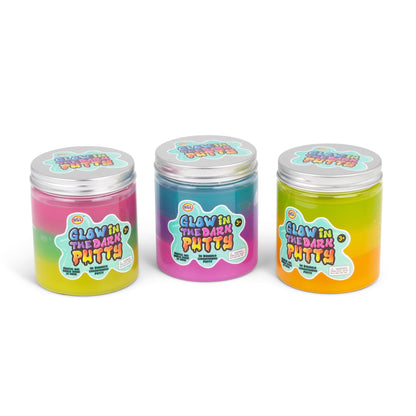Jar of glow-in-the-dark putty