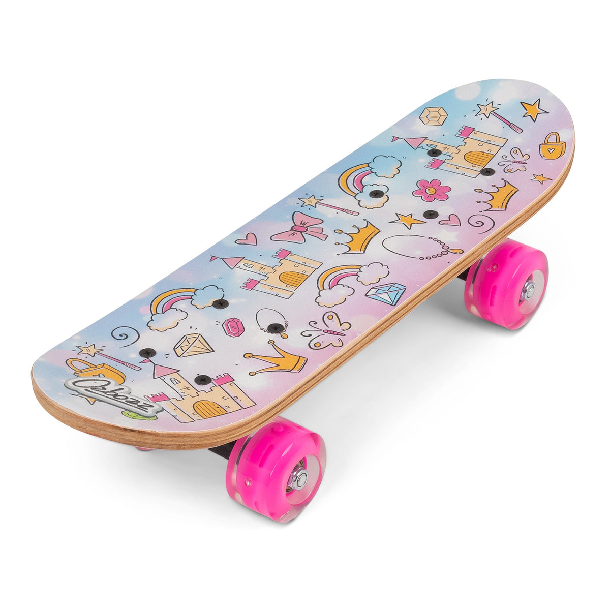 SKATEBOARD PRINCESS WITH FLASHING WHEELS 17 INCH