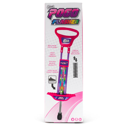 POGO STICK GO LIGHT UP PINK 89CM