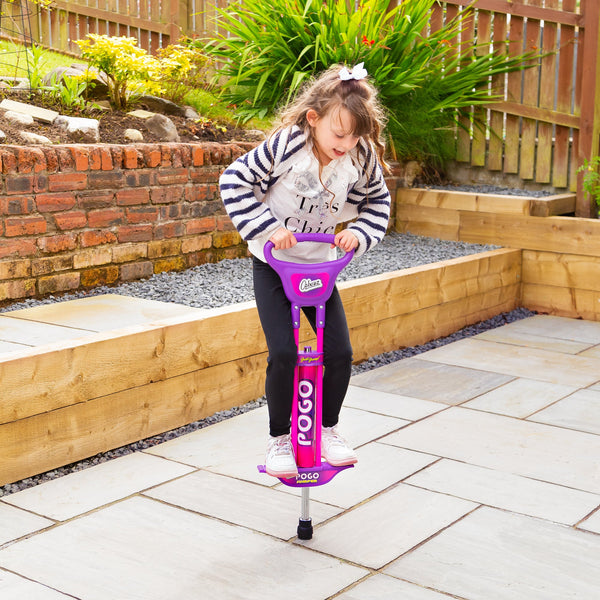 POGO STICK PINK PURPLE 89CM