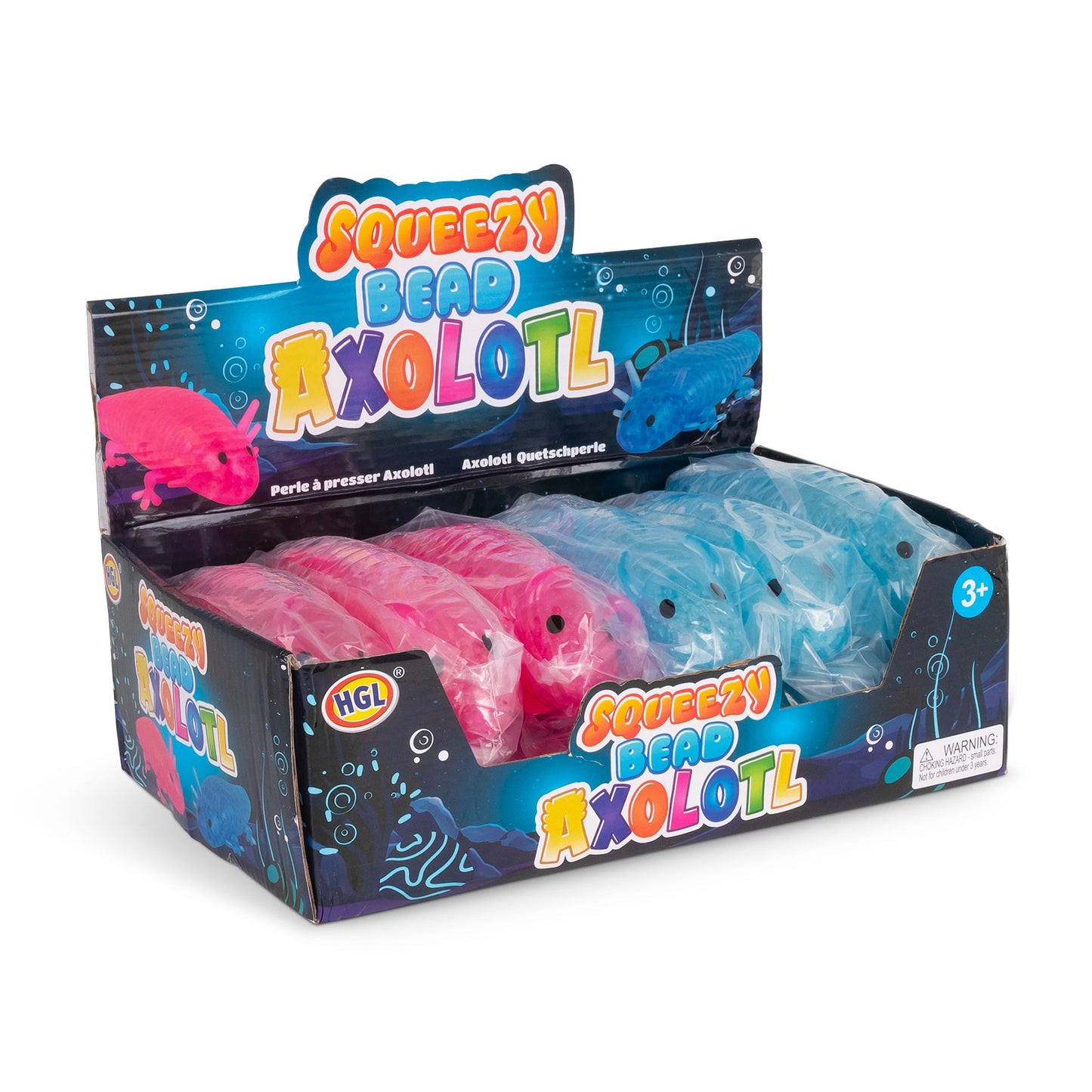 Squeezable Beaded Axolotl