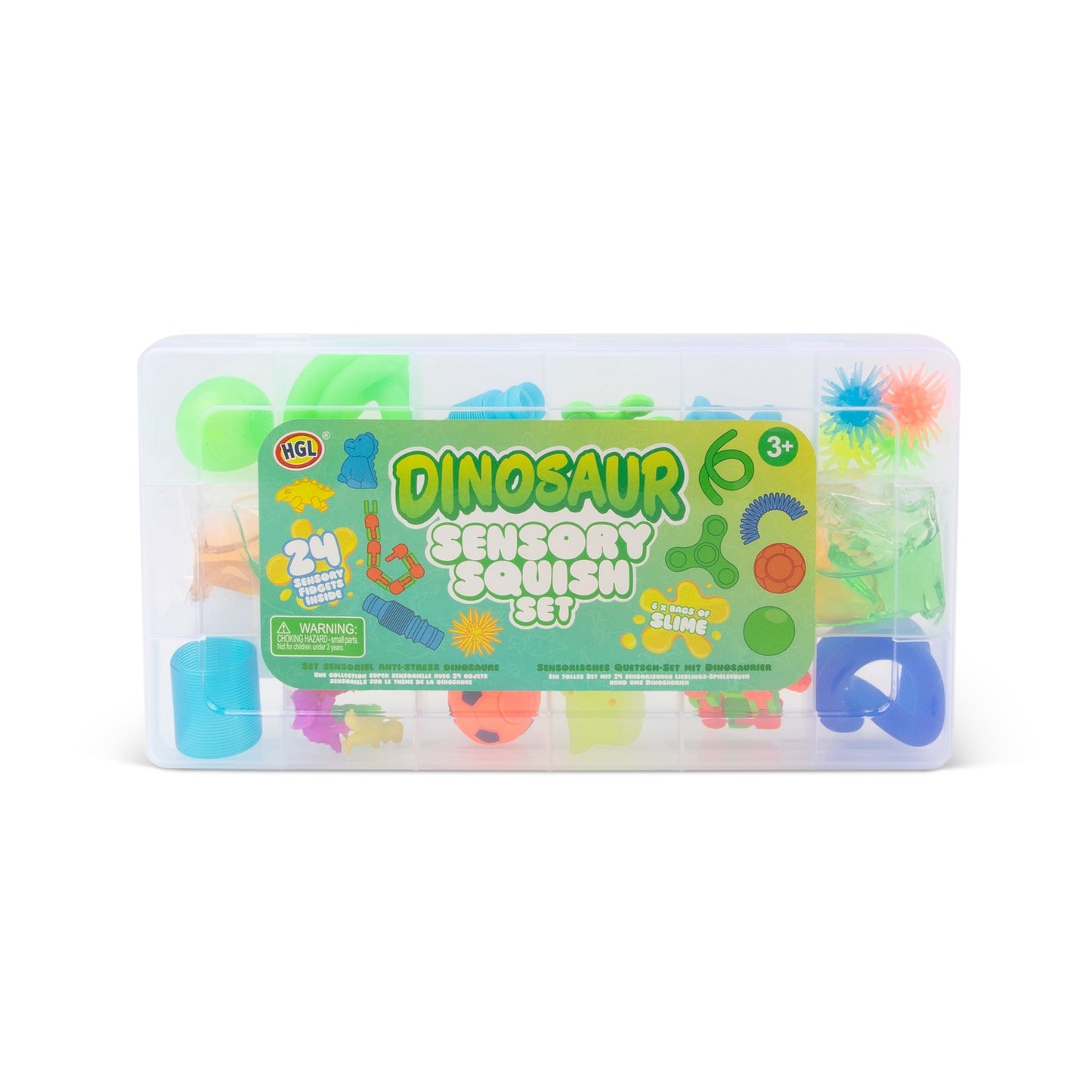 ENSEMBLE DE SLIME SENSORIEL DINOSAURE