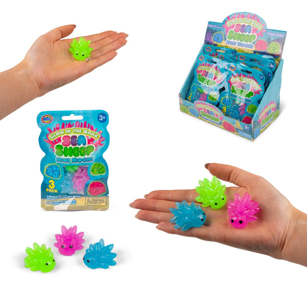 MINI MOCHIS SEA SHEEP BRILLENT DANS LE NOIR, LOT DE 3