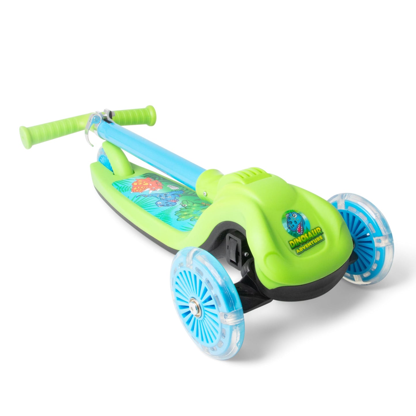 Dinosaur Trail Twist Light-Up Foldable Scooter