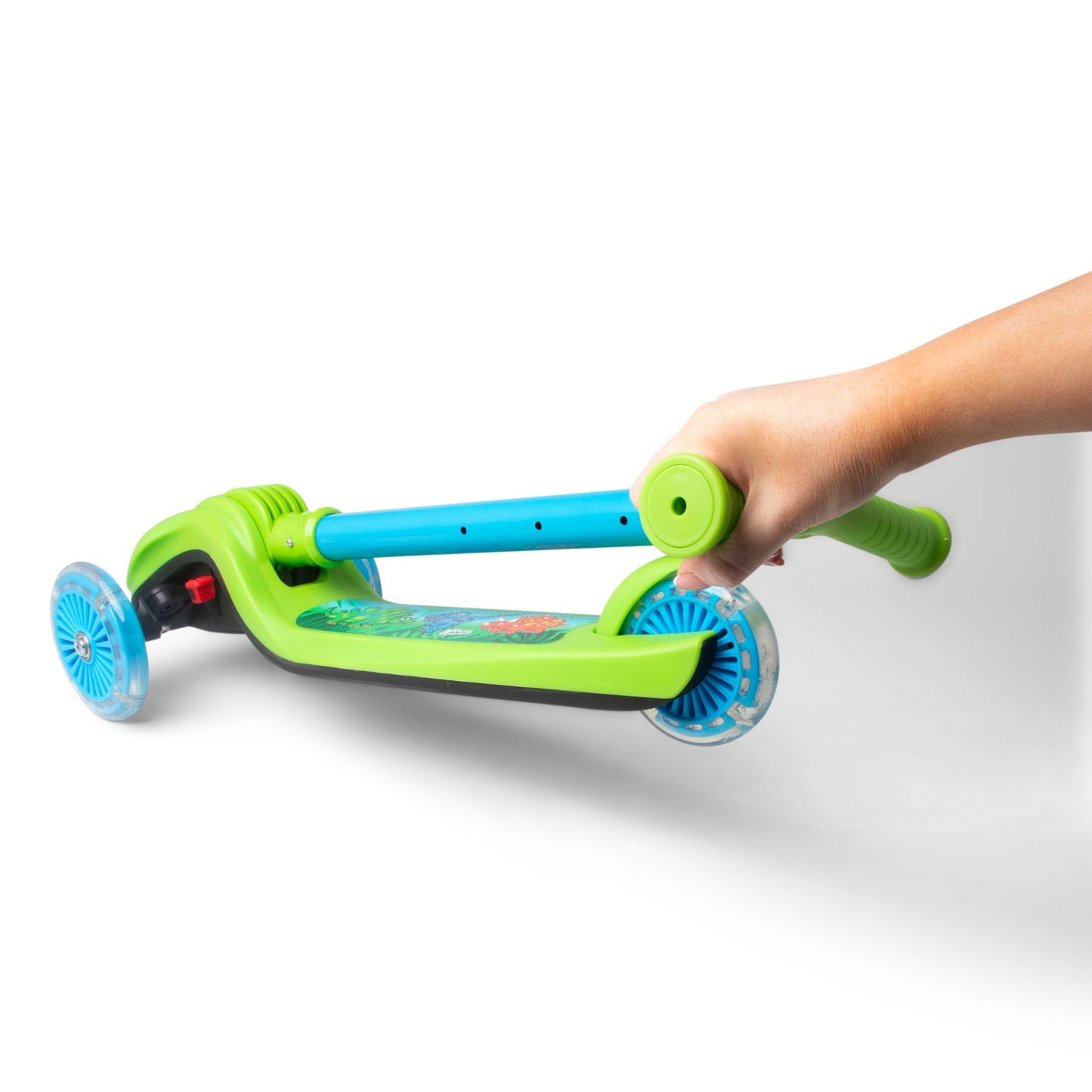 Dinosaur Trail Twist Light-Up Foldable Scooter
