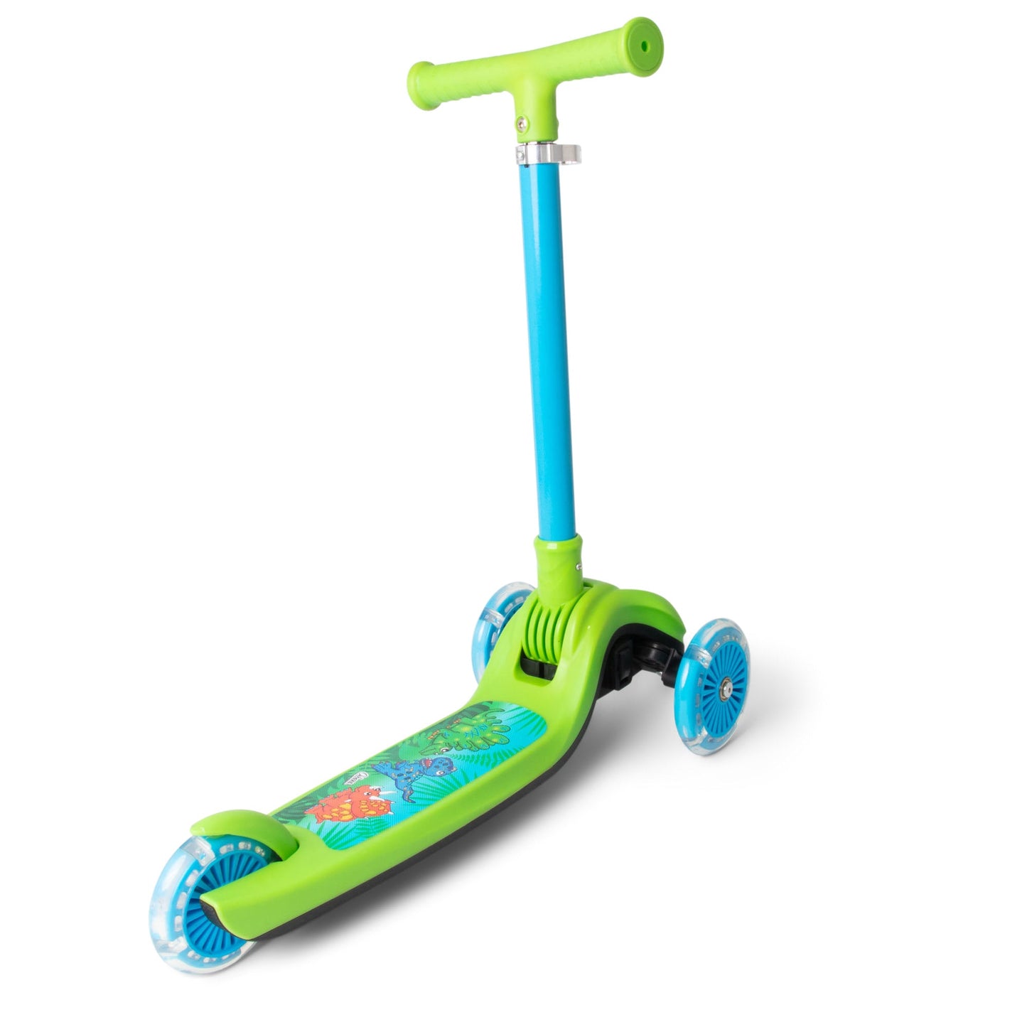Dinosaur Trail Twist Light-Up Foldable Scooter