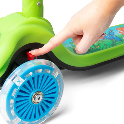 Dinosaur Trail Twist Light-Up Foldable Scooter