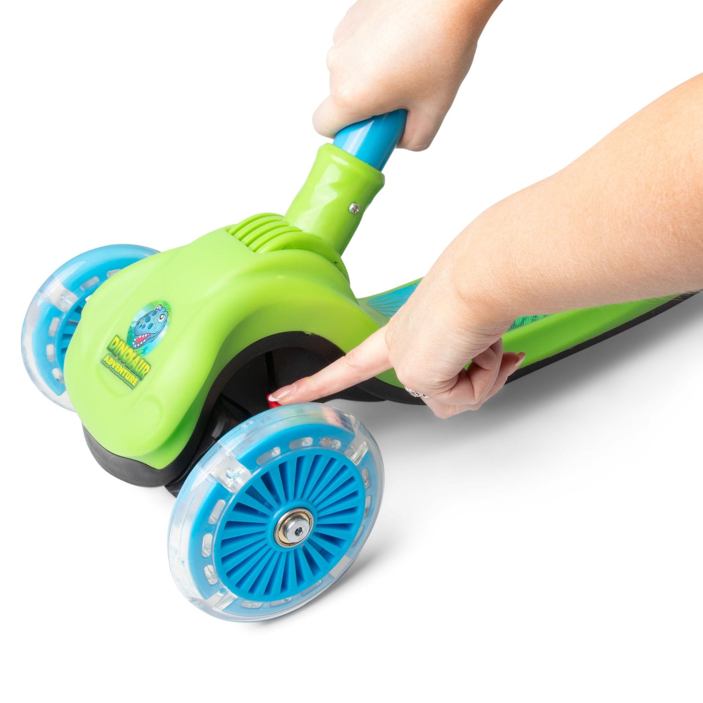 Dinosaur Trail Twist Light-Up Foldable Scooter