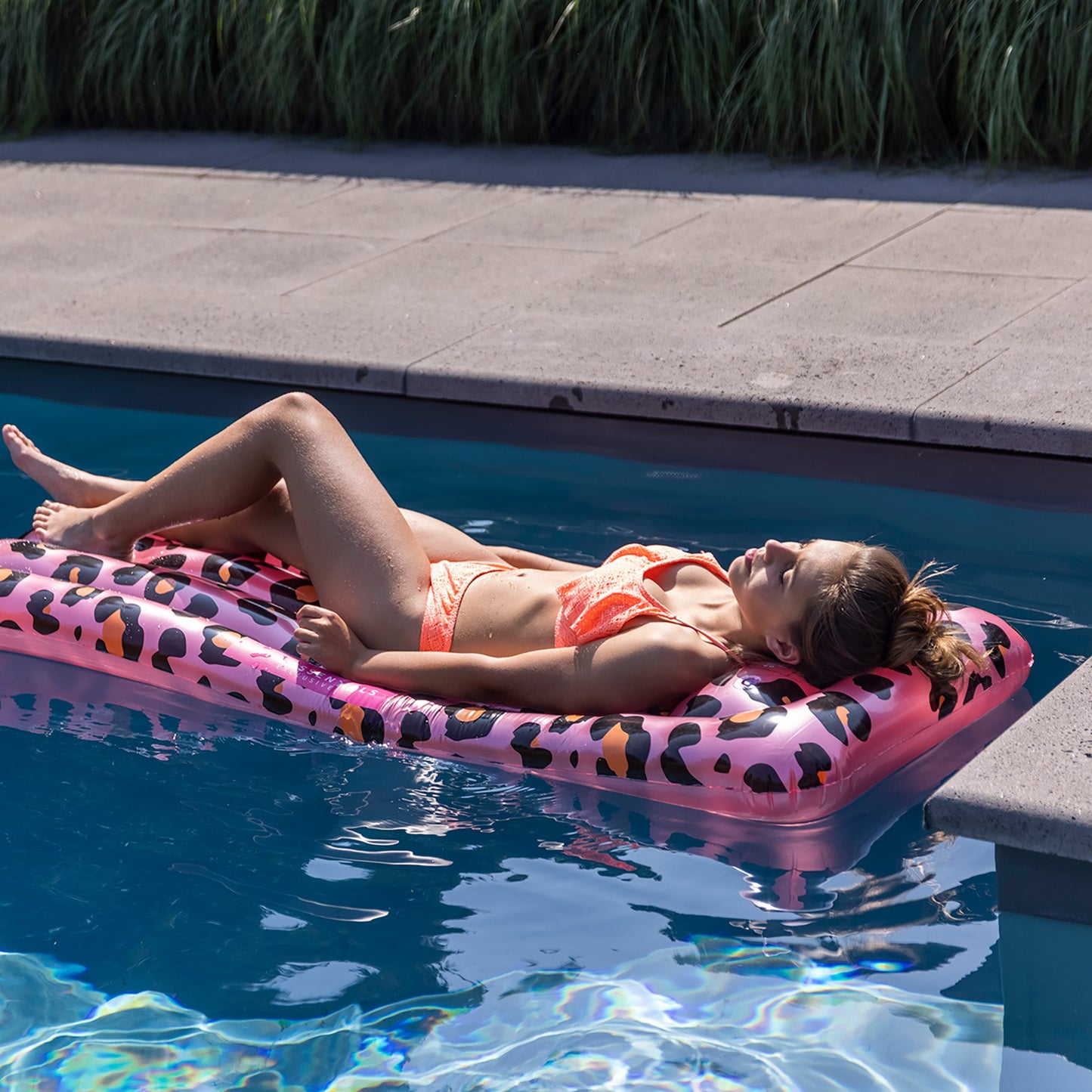 Pool Float - Pink/Gold - Safari Chic - 177 cm