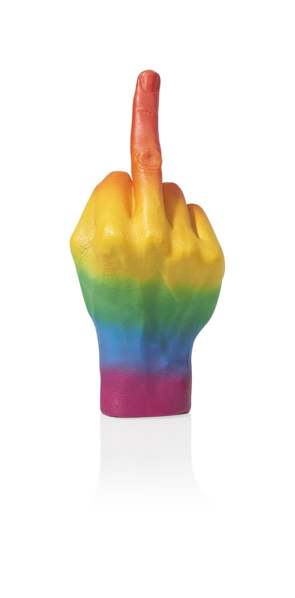 Sculpture Main F**k - Arc en ciel Bitten – Objet déco original