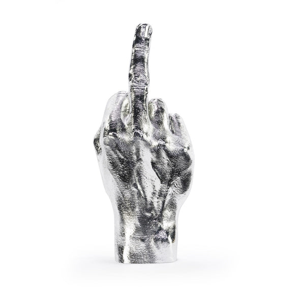 Sculpture Main F**k - Argenté Bitten – Objet déco original