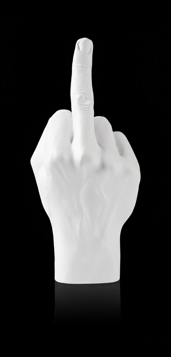 F**k Hand Sculpture - White