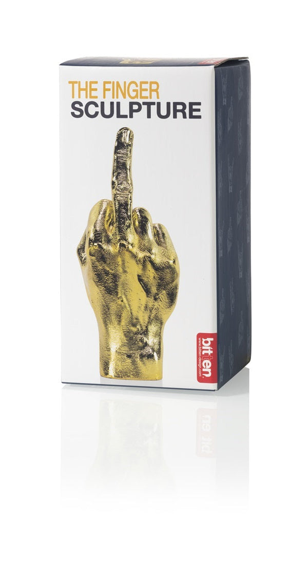 Sculpture Main F**k - Doré Bitten – Objet déco original