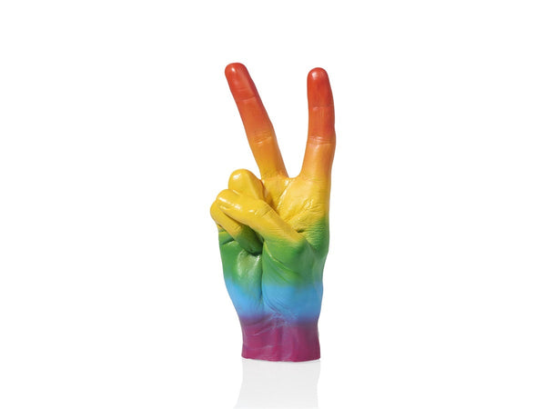 Sculpture Main Peace - Arc en ciel Bitten – Objet déco original