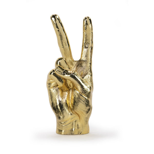 Sculpture Main Peace - Doré Bitten – Objet déco original