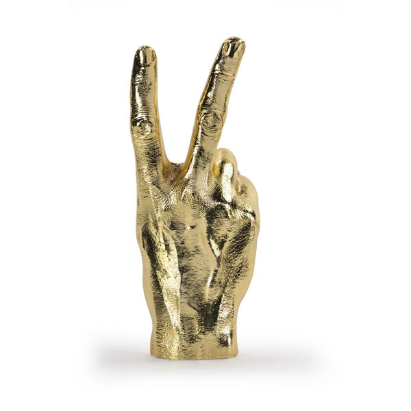 Sculpture Main Peace - Doré Bitten – Objet déco original