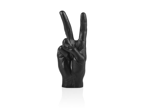 Sculpture Main Peace - Noir Bitten – Objet déco original